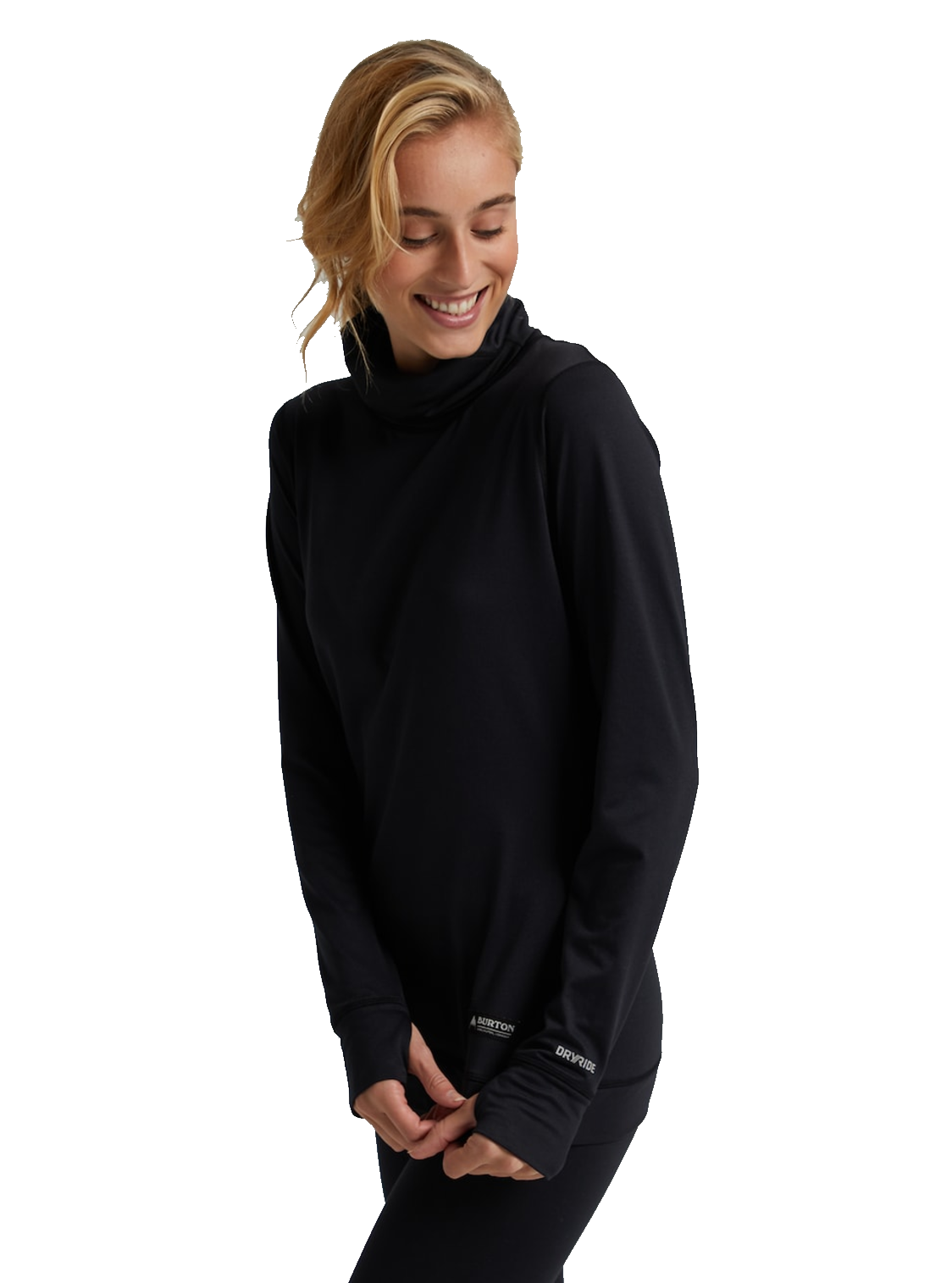 Midweight Base Layer Long Neck Thermal Top - Womens
